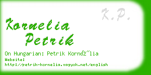 kornelia petrik business card
